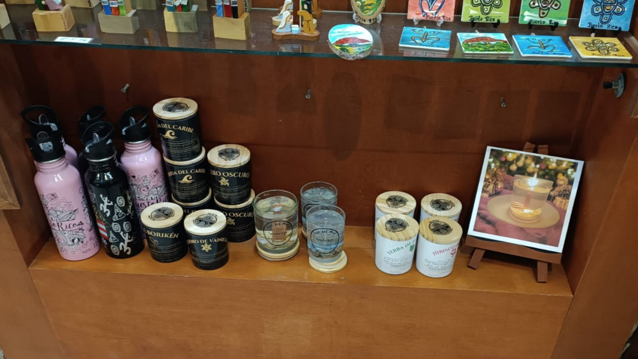 Assorted candles on display at The Handcraft Store in Old San Juan.