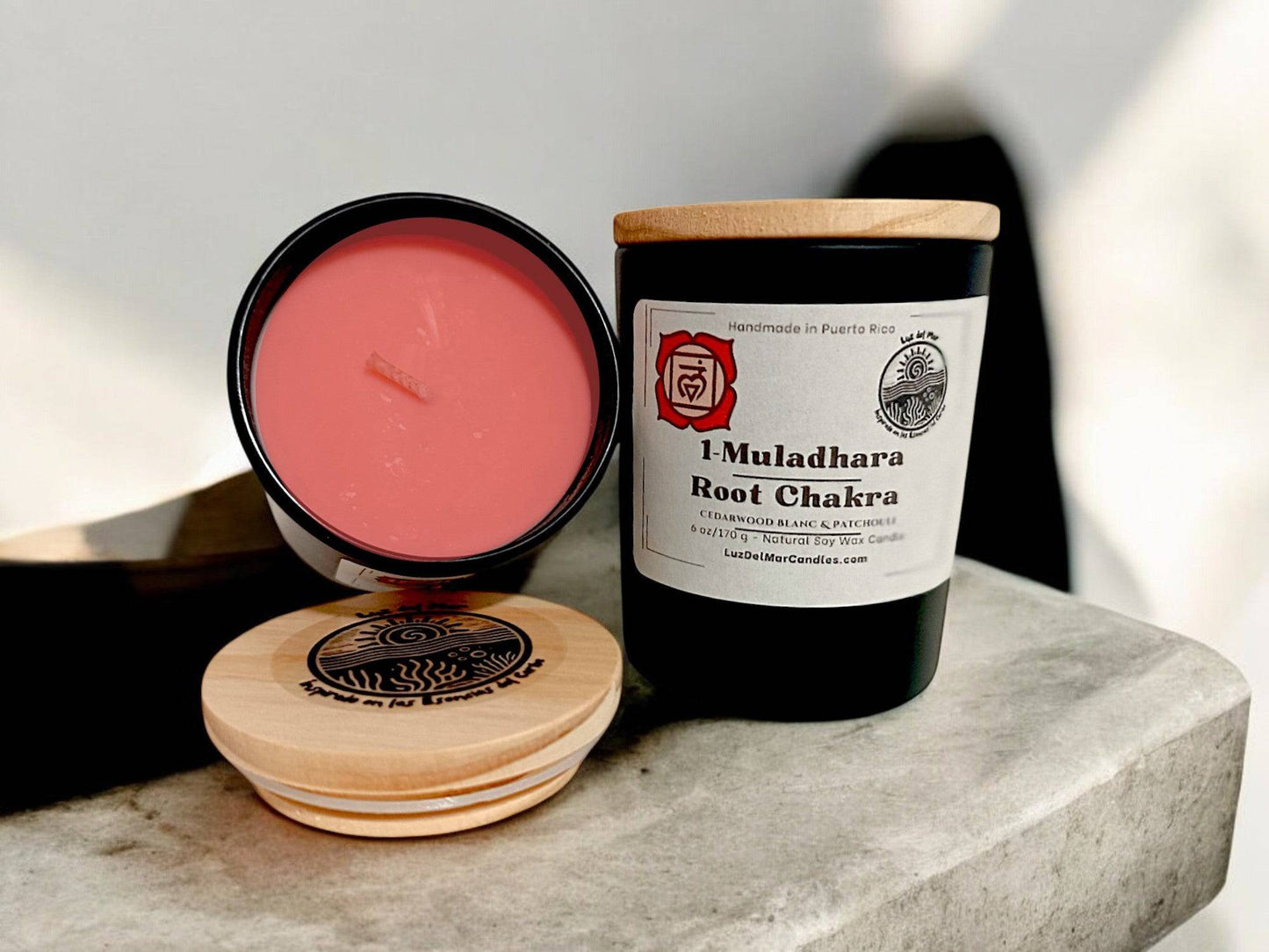 1. Root Chakra 6 oz net wt. Candle (Muladhara)