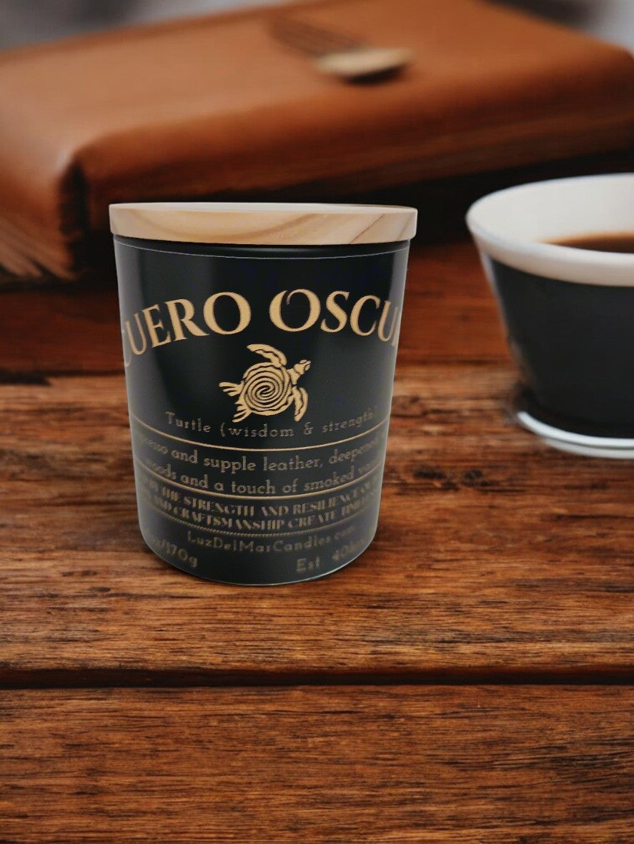 Cuero Oscuro – Leather & Espresso Soy Candle - Wax melt - Luz Del Mar