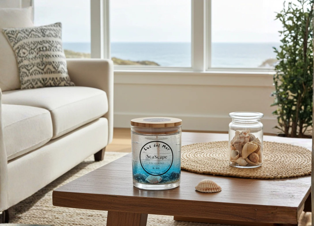 The Gel Candle with Real Sand and Shells: A Piece of Puerto Rico's Coast, on Your Shelf