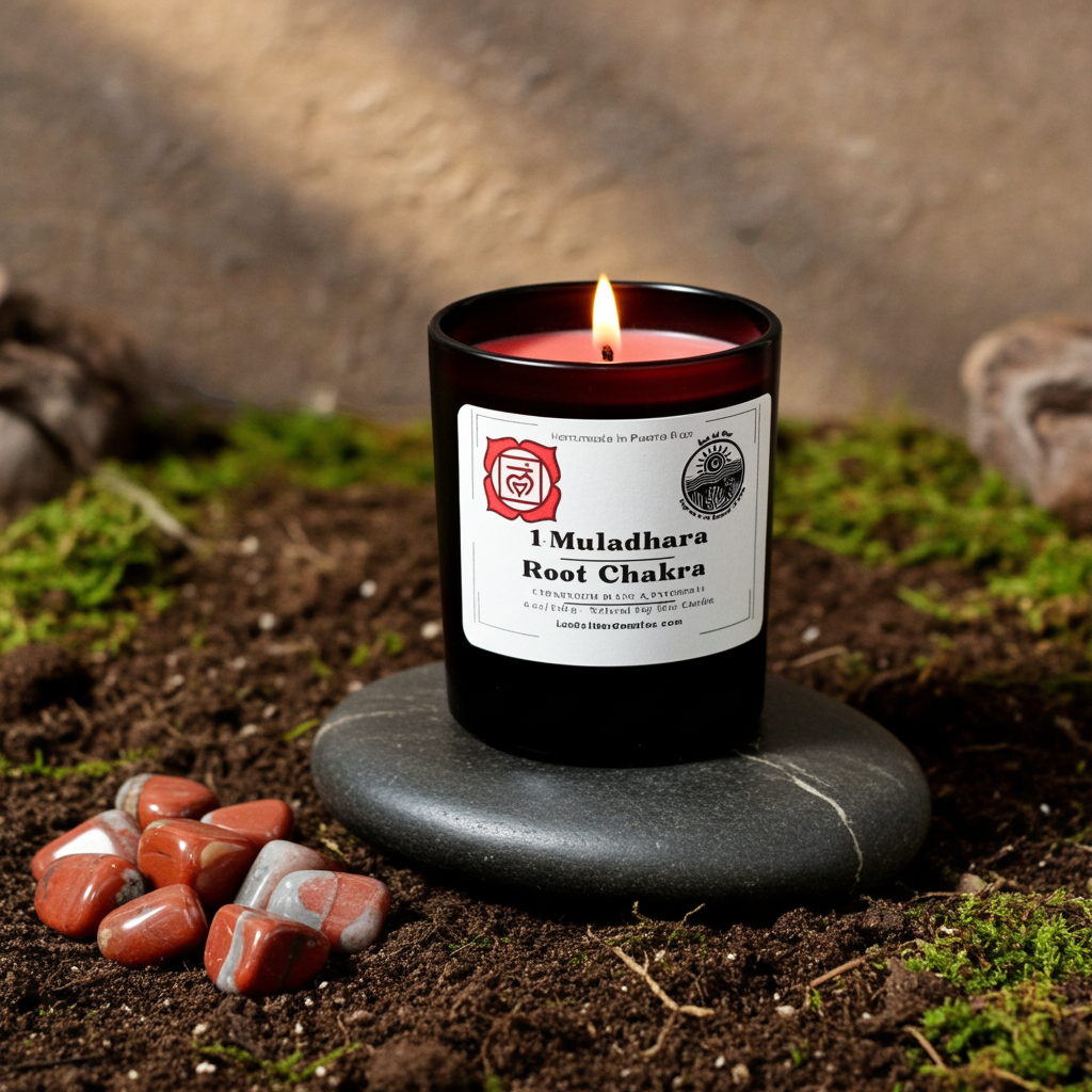 1. Root Chakra 6 oz net wt. Candle (Muladhara)