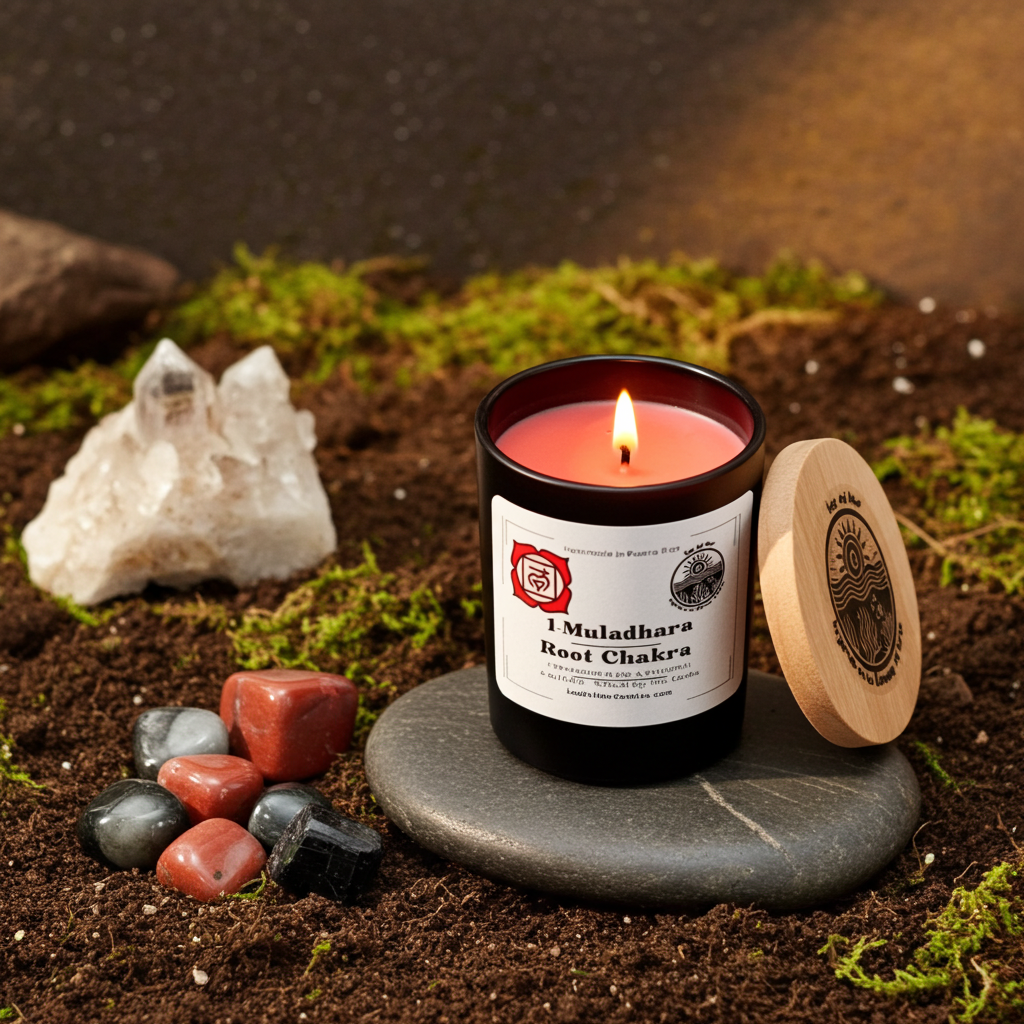 1. Root Chakra 6 oz net wt. Candle (Muladhara)