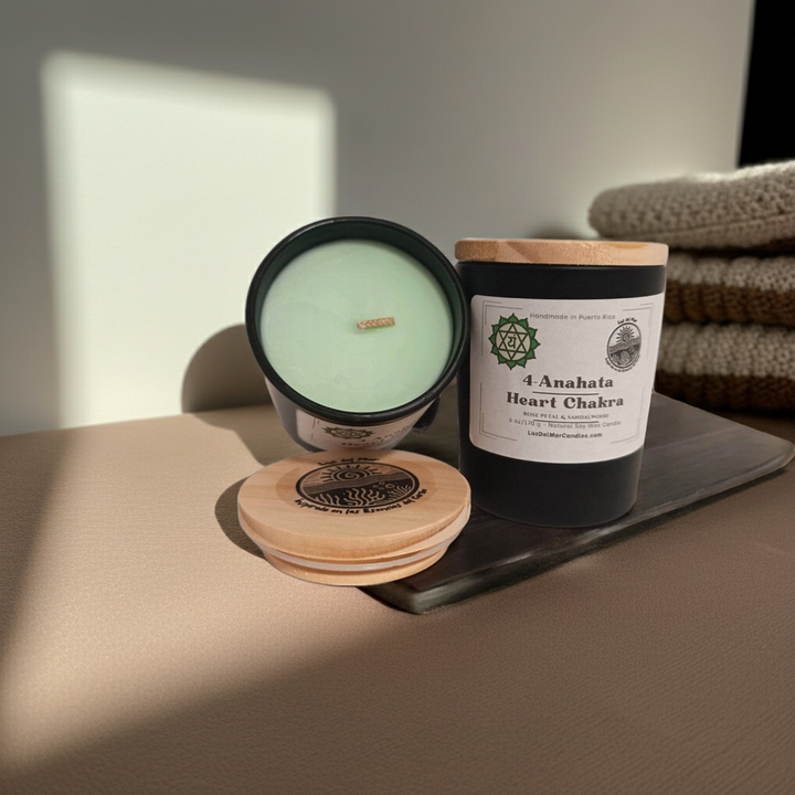 4. Heart Chakra 6 oz net wt. Candle (Anahata)