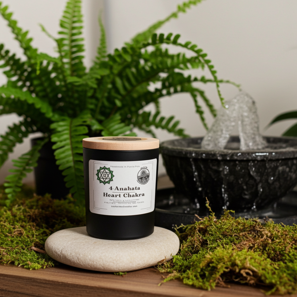 4. Heart Chakra 6 oz net wt. Candle (Anahata)