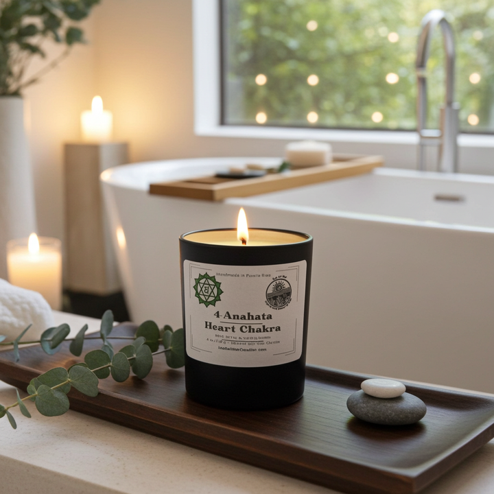 4. Heart Chakra 6 oz net wt. Candle (Anahata)