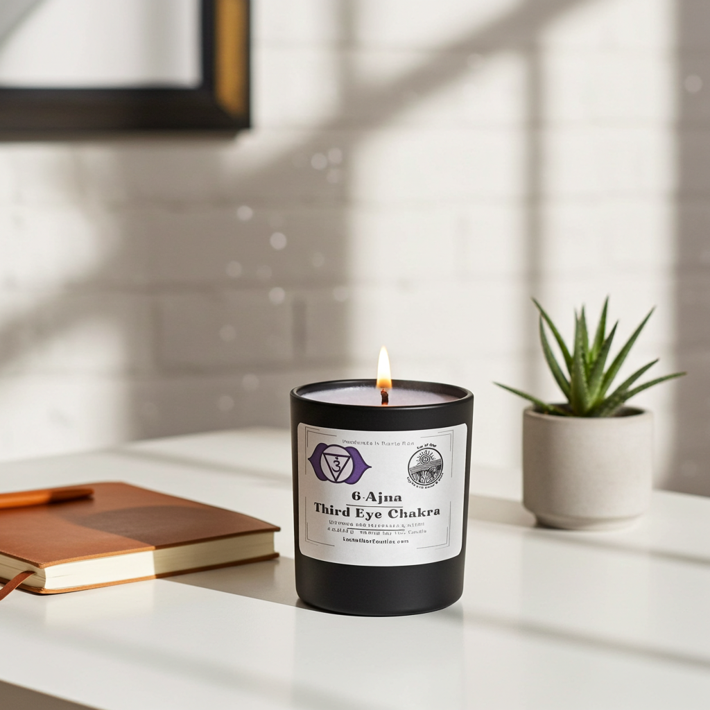 6. Third Eye Chakra 6 oz net wt. Candle (Ajna)