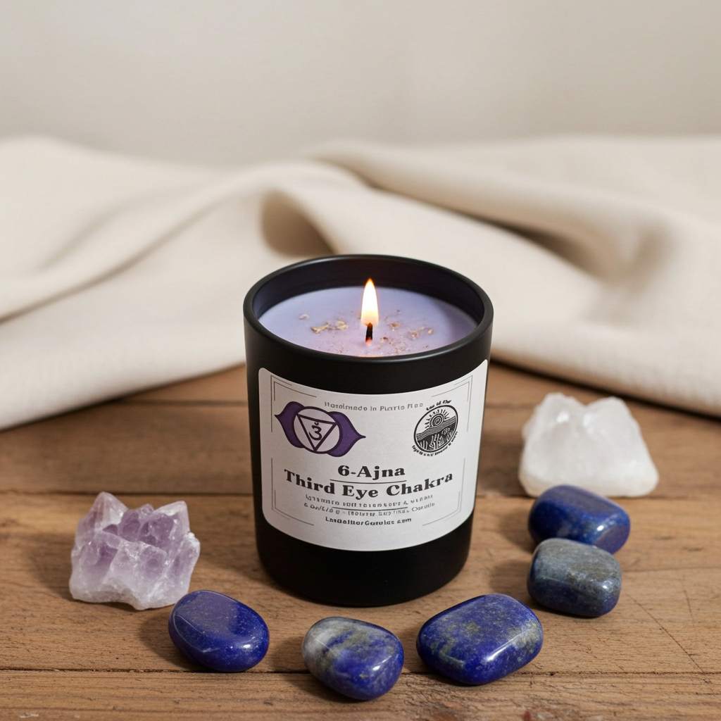 6. Third Eye Chakra 6 oz net wt. Candle (Ajna)