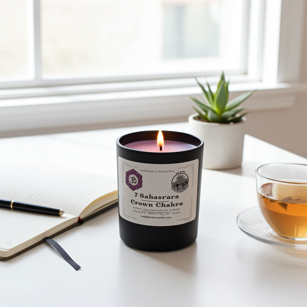 7. Crown Chakra 6 oz net wt. Candle (Sahasrara)