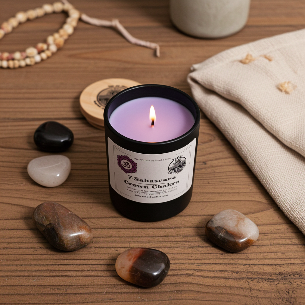 7. Crown Chakra 6 oz net wt. Candle (Sahasrara)