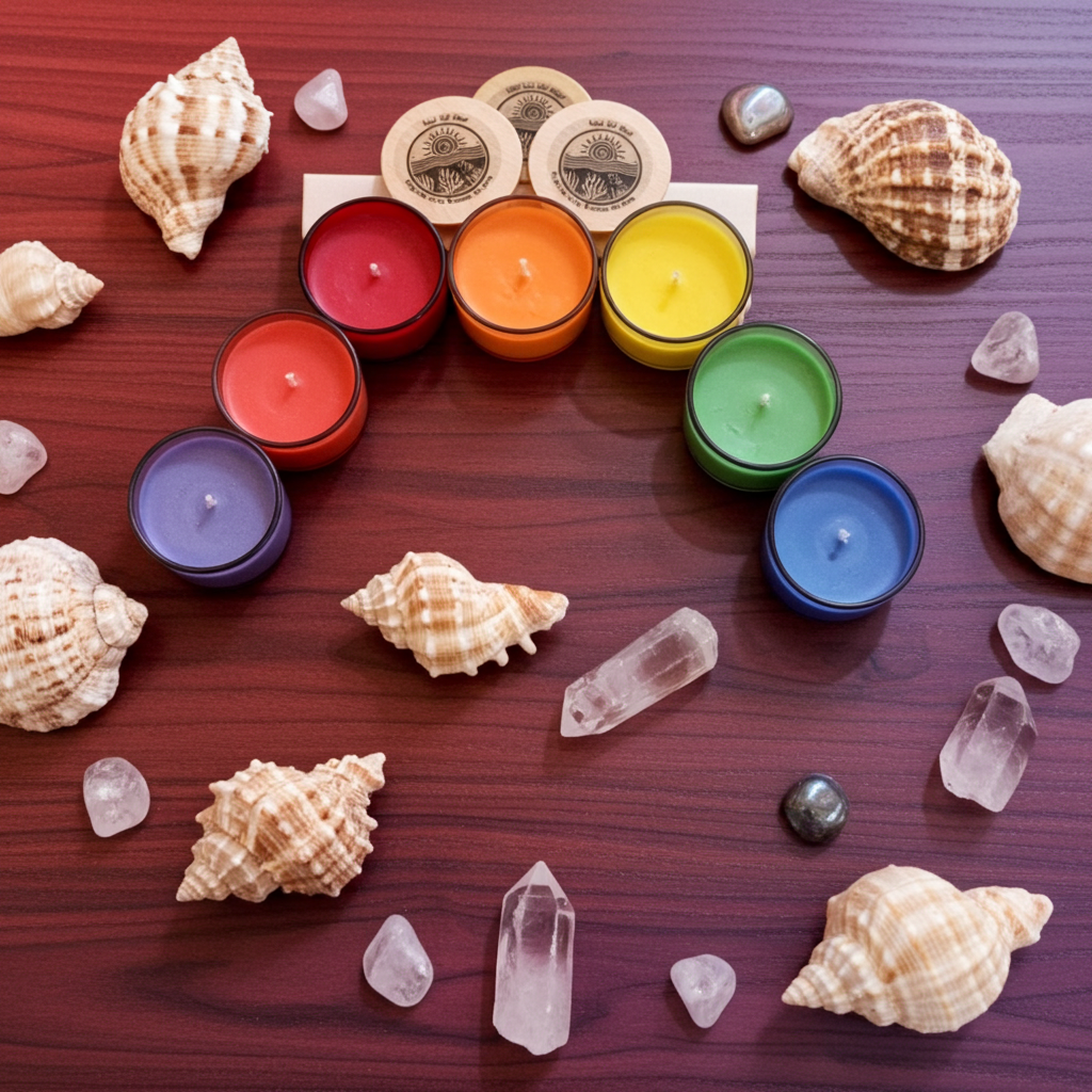 colors of Intention Sets candle set by Luz del Mar Candles
