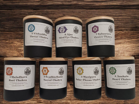 Full Set of 7 Chakra Candles (6 oz net wt. Each) - Luz Del Mar
