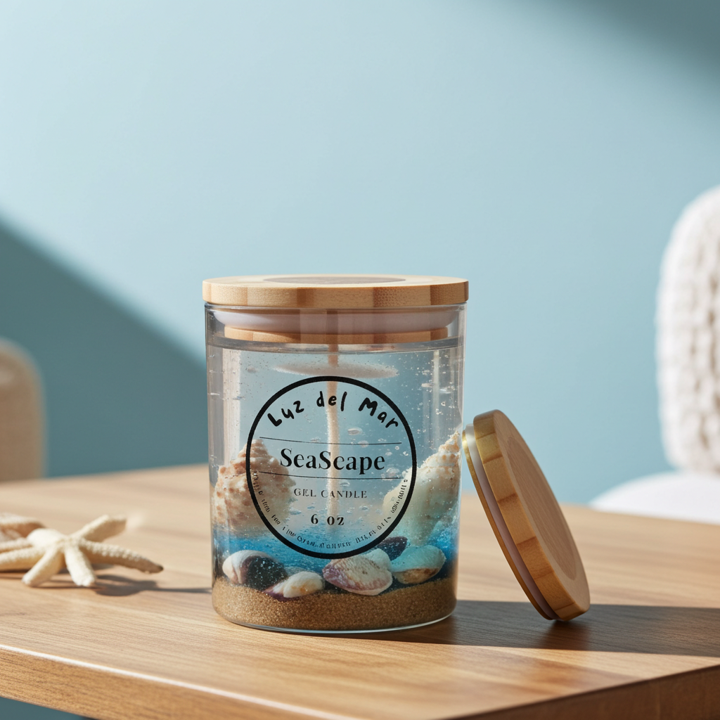 Seascape Gel Candle - Blue Lagoon - 8 oz net wt.