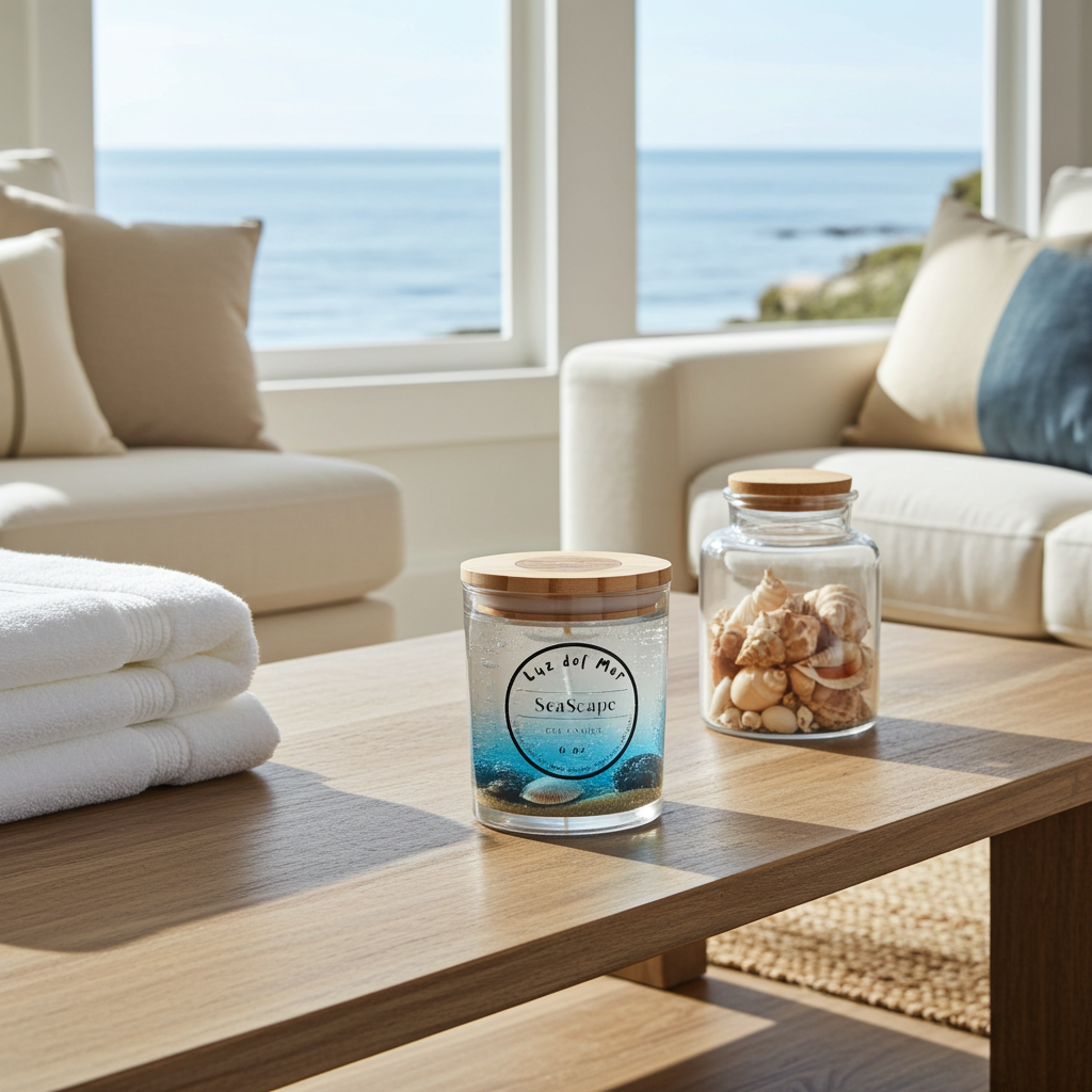 Seascape Gel Candle - Blue Lagoon - 6 oz net wt.