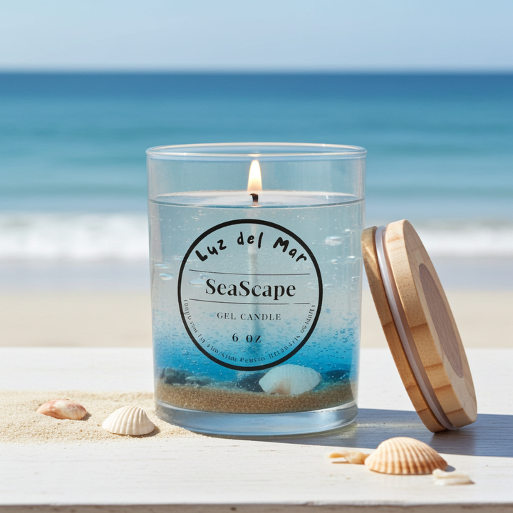 Seascape Gel Candle - Blue Lagoon - 6 oz net wt.