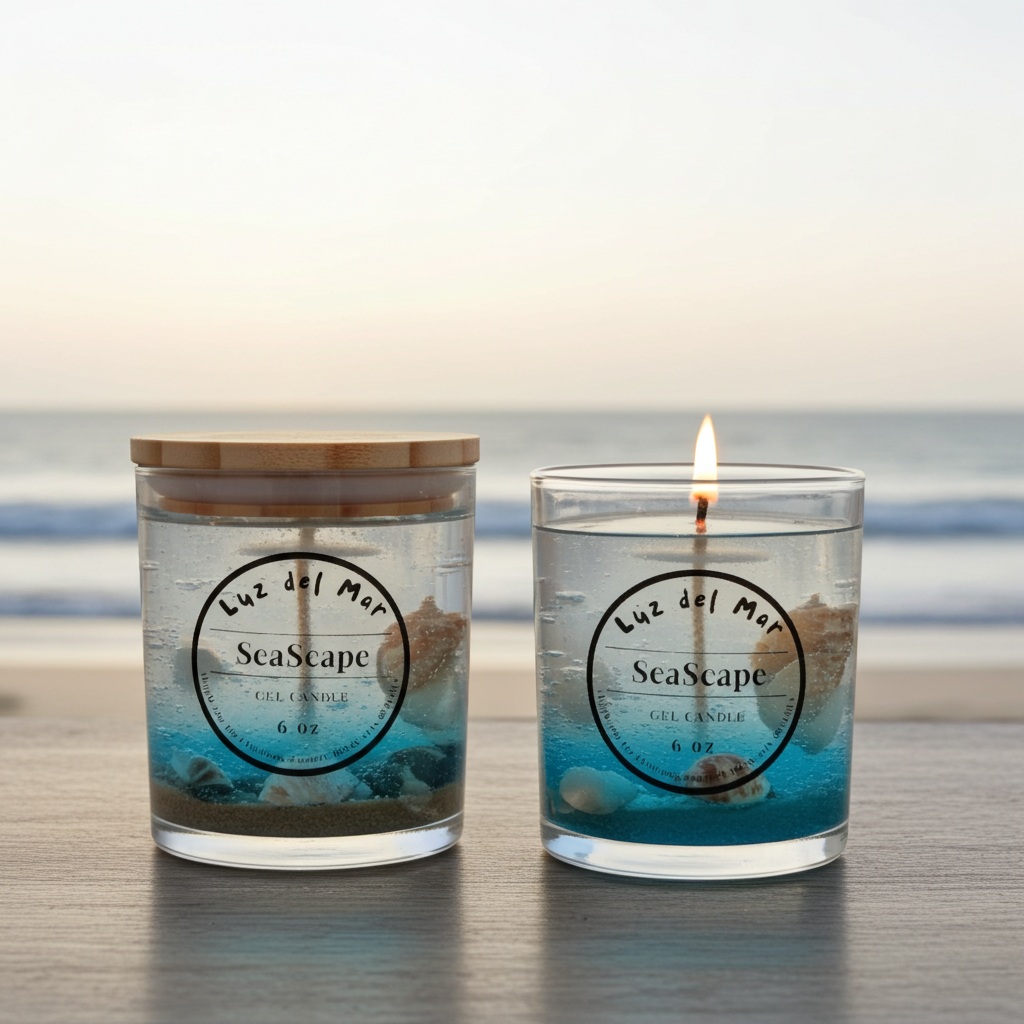 Seascape Gel Candle - Blue Lagoon - 6 oz net wt.