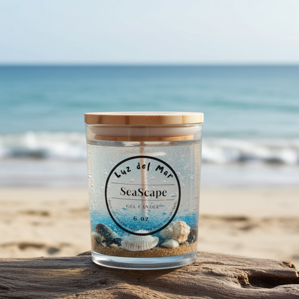 Seascape Gel Candle - Blue Lagoon - 6 oz net wt.