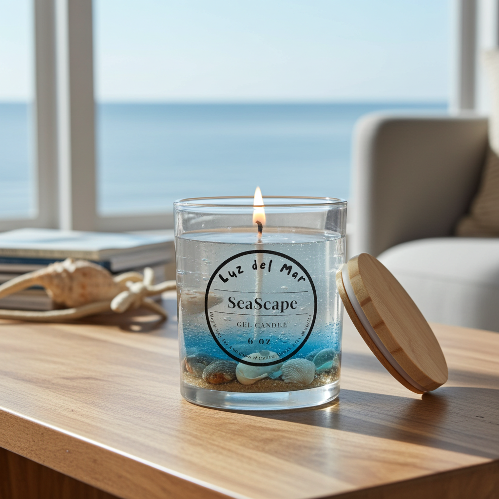 Seascape Gel Candle - Blue Lagoon - 6 oz net wt.