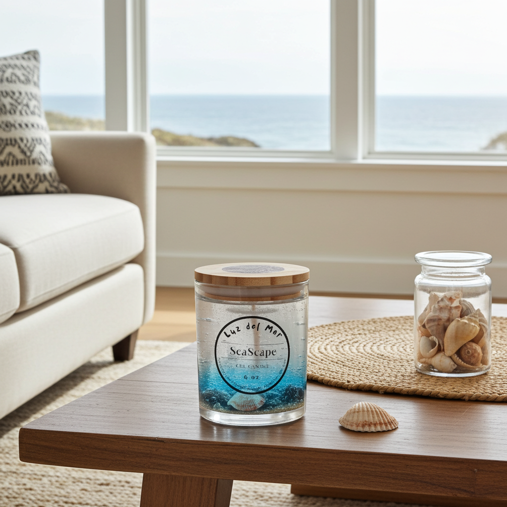 Seascape Gel Candle - Blue Lagoon - 8 oz net wt.