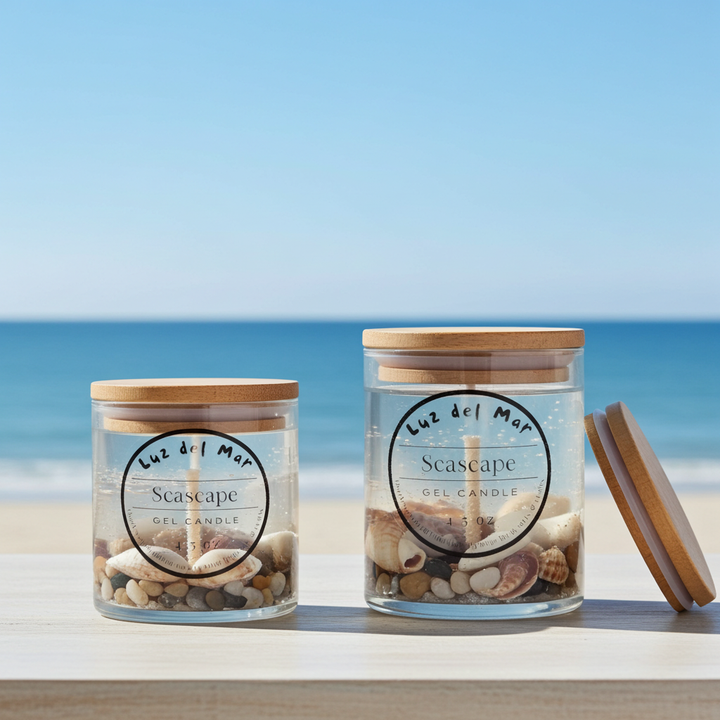 Seascape Gel Candle - Blue Sky - 8 oz net wt.