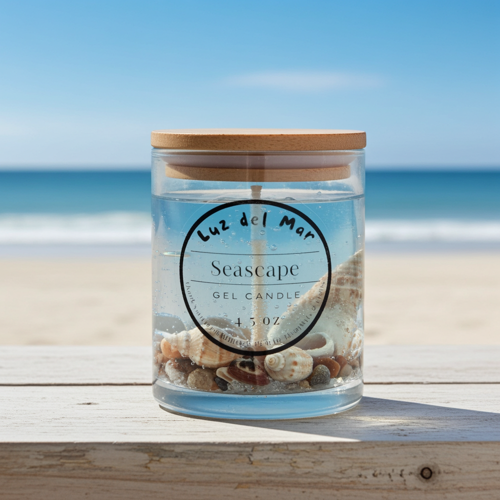 Seascape Gel Candle - Blue Sky - 6 oz net wt.