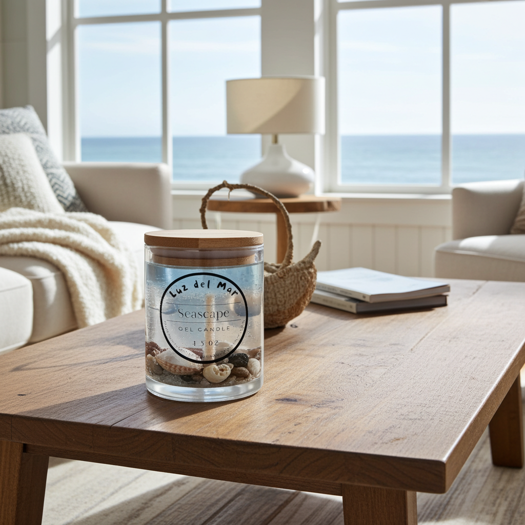 Seascape Gel Candle - Blue Sky - 6 oz net wt.