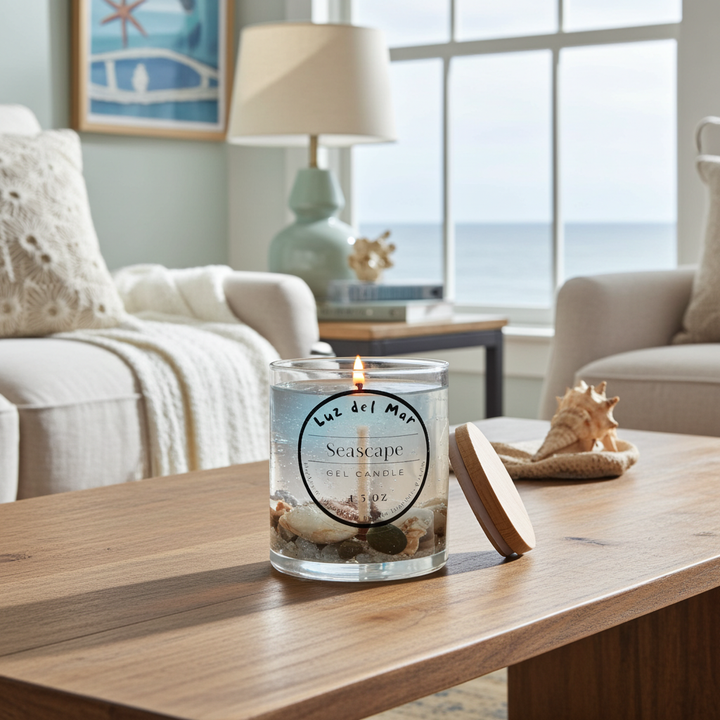 Seascape Gel Candle - Blue Sky - 8 oz net wt.
