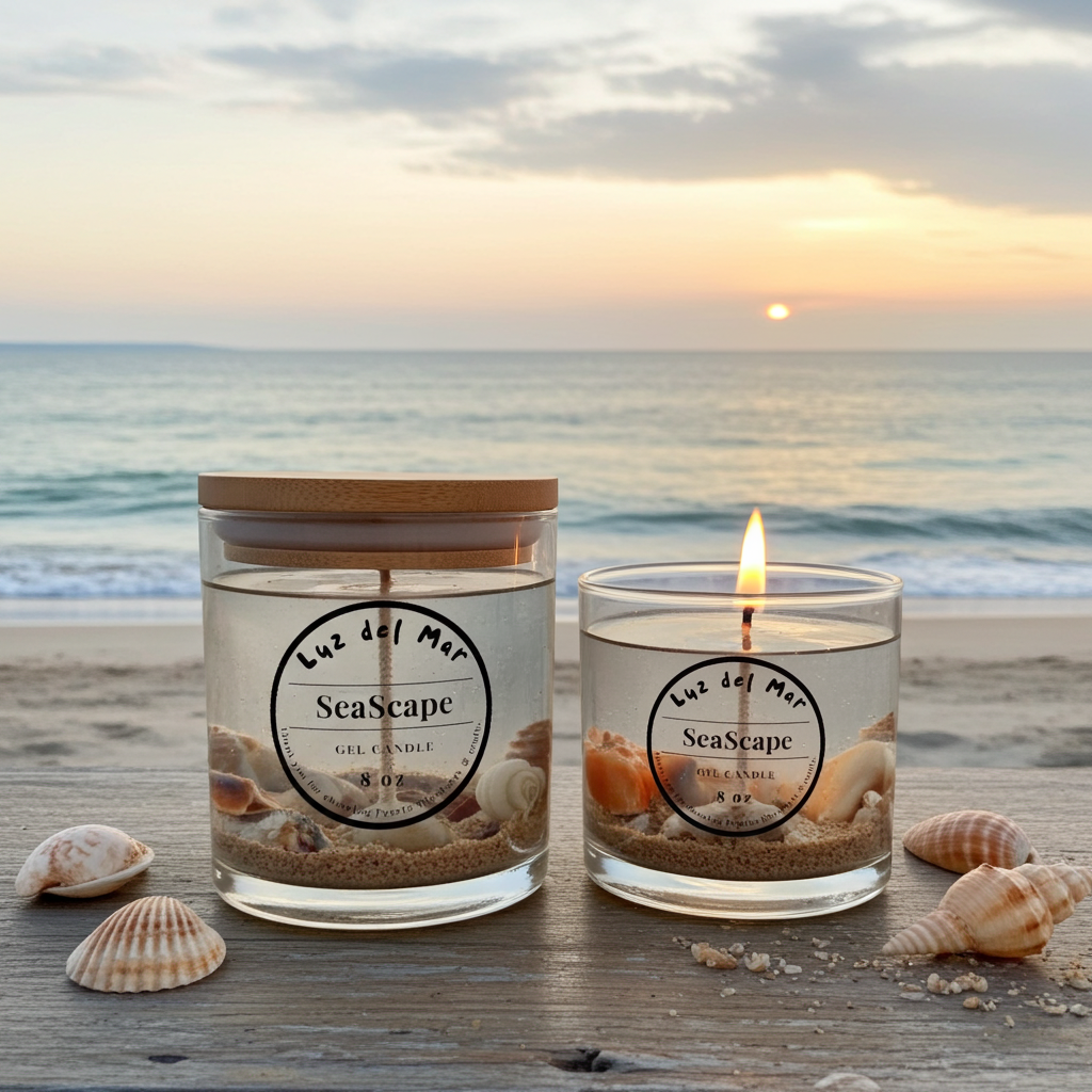 Seascape Gel Candle - Clear - 6 oz net wt.
