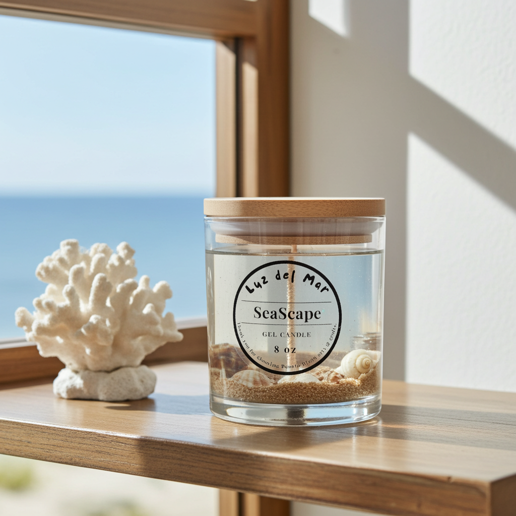 Seascape Gel Candle - Clear - 8 oz net wt.