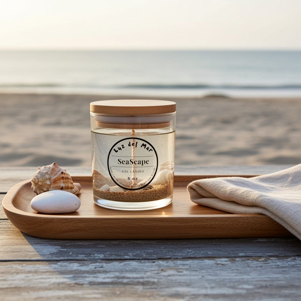 Seascape Gel Candle - Clear - 6 oz net wt.