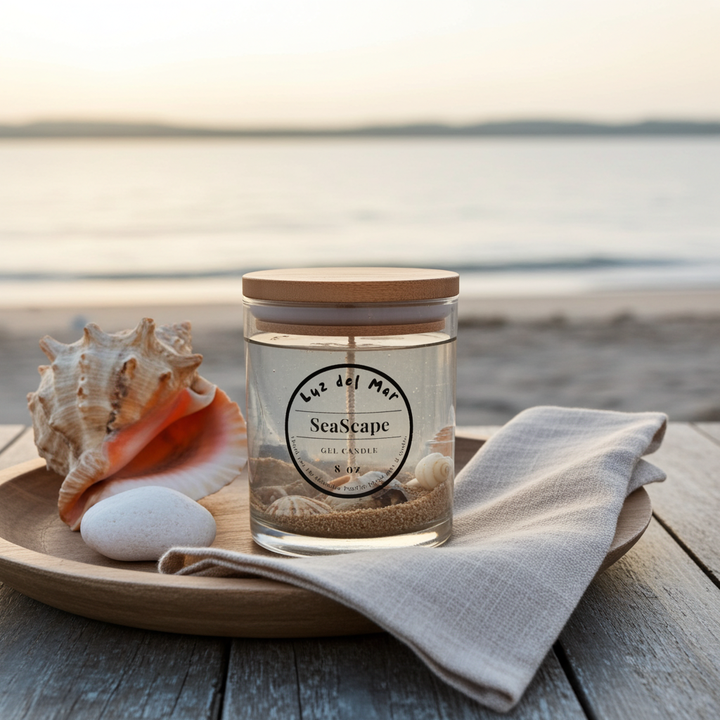 Seascape Gel Candle - Clear - 8 oz net wt.