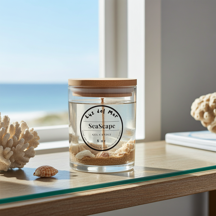 Seascape Gel Candle - Clear - 8 oz net wt.