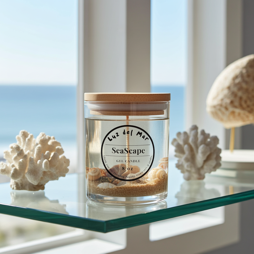 Seascape Gel Candle - Clear - 6 oz net wt.