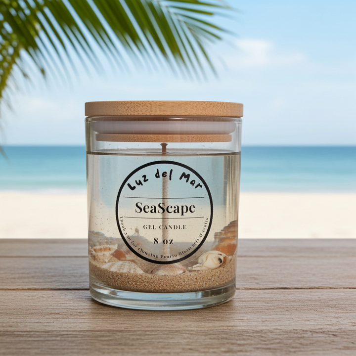 Seascape Gel Candle - Clear - 8 oz net wt.