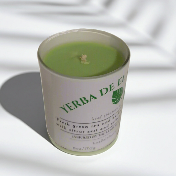 Yerba-de-El-Yunque-_-Green-Tea-_-Herbal-Candle-_-Fresh-Soy-Candle by Luz del Mar Candles